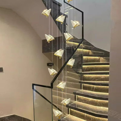 BAMDECOR LED Modern Butterfly Chandelier Light