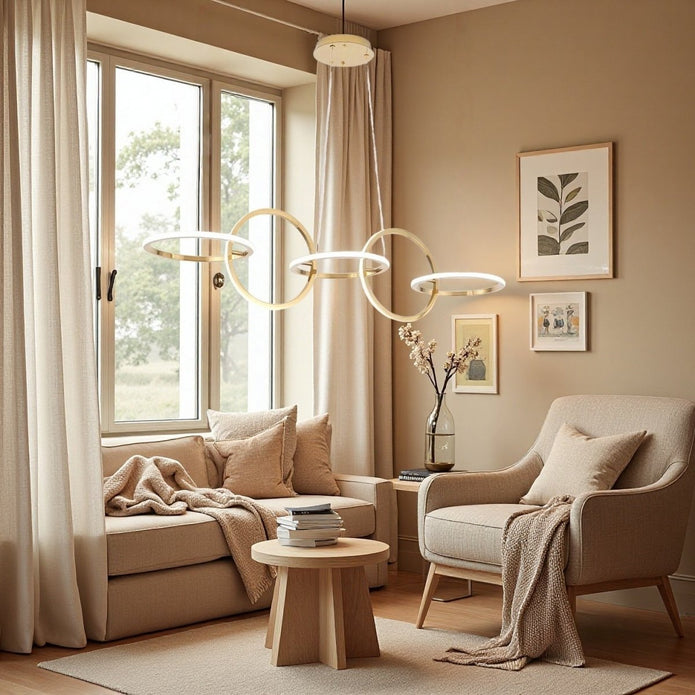 BAMDECOR A180 Nordic Golden Circles Pendant Light