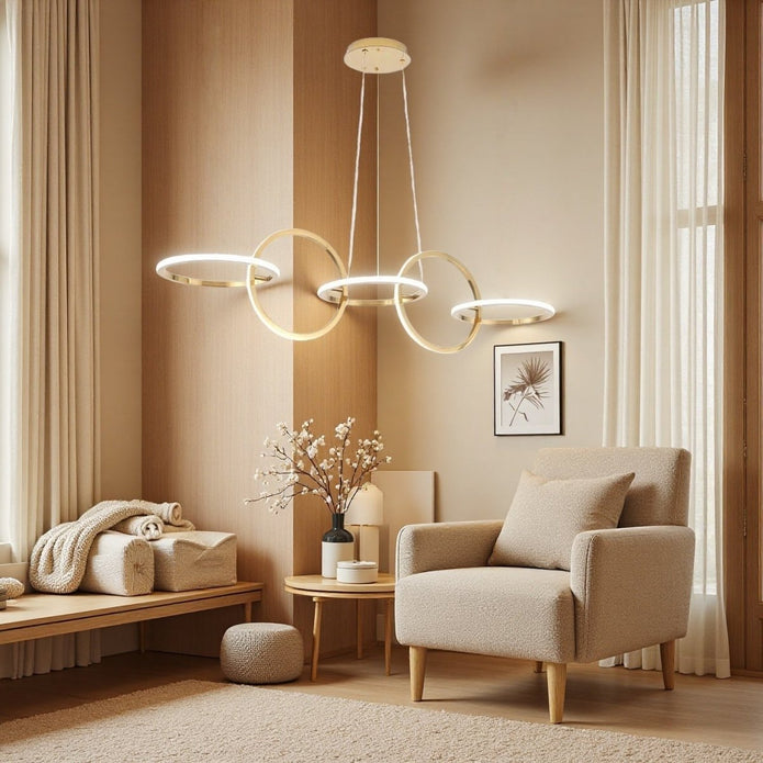 BAMDECOR A180 Nordic Golden Circles Pendant Light