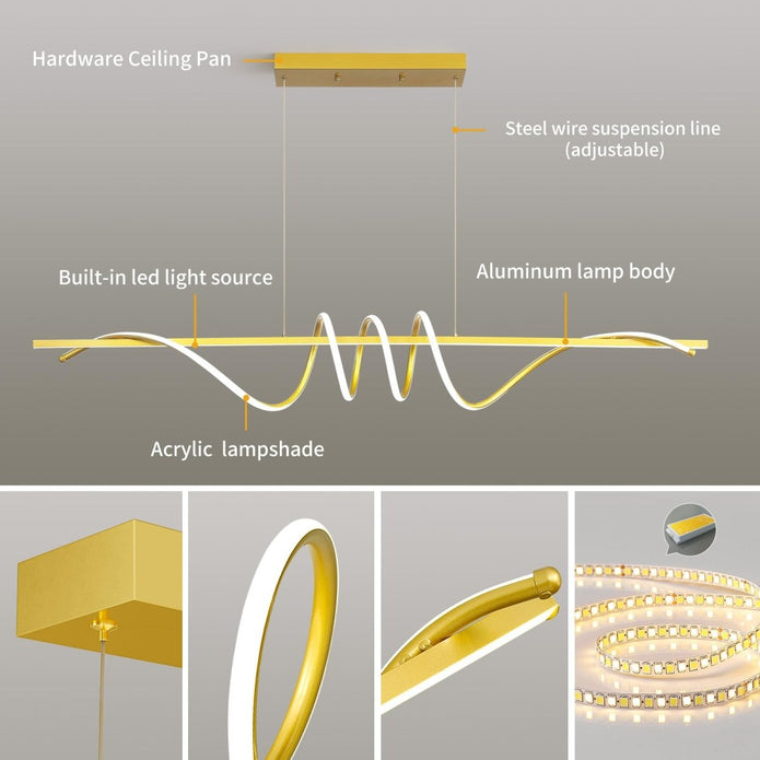 BAMDECOR A202 Modern Dimmable LED Pendant Light