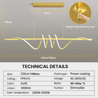 BAMDECOR A202 Modern Dimmable LED Pendant Light