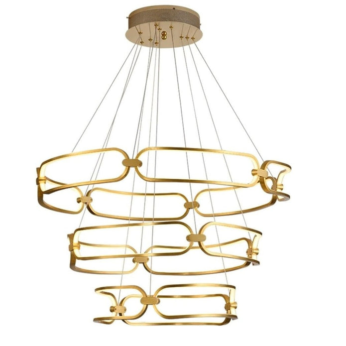 BAMDECOR Colette Modern 3-Ring Ceiling Chandelier