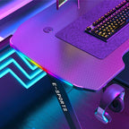 Z-Shaped Professional Gaming Desk with RGB Lighting