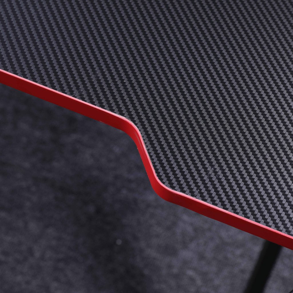 K-Shaped Gaming Desk with RGB Lighting