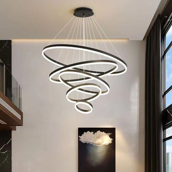 Gold Minimalist LED Pendant Chandelier