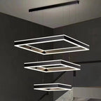 Modern Adjustable LED Square Pendant Chandelier