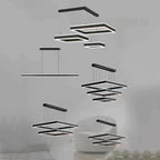 Modern Adjustable LED Square Pendant Chandelier