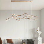 Nordic Minimalist Rose Gold LED Pendant Chandelier