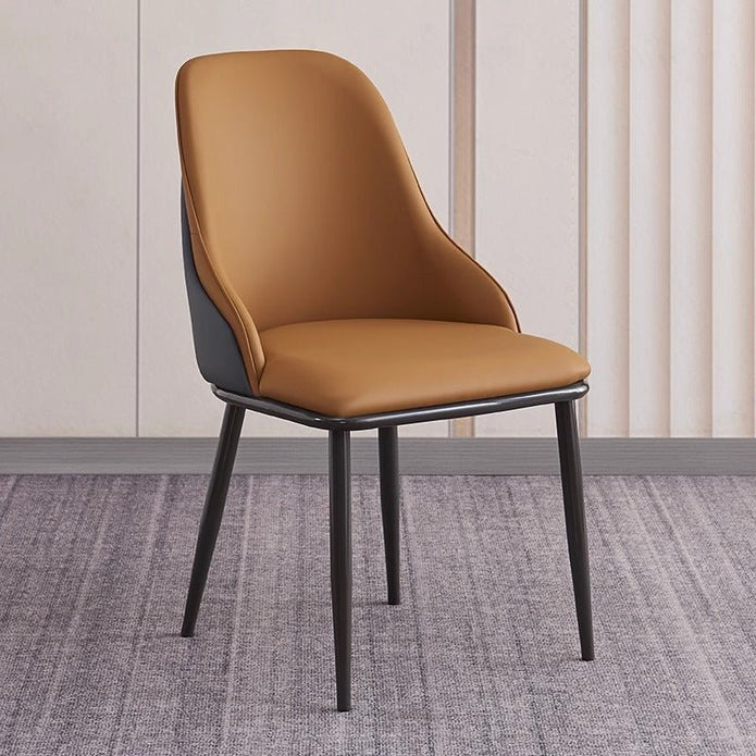 Modern Upholstered Leather Dining Chair Set