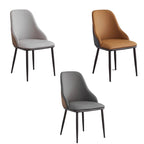 Modern Upholstered Leather Dining Chair Set
