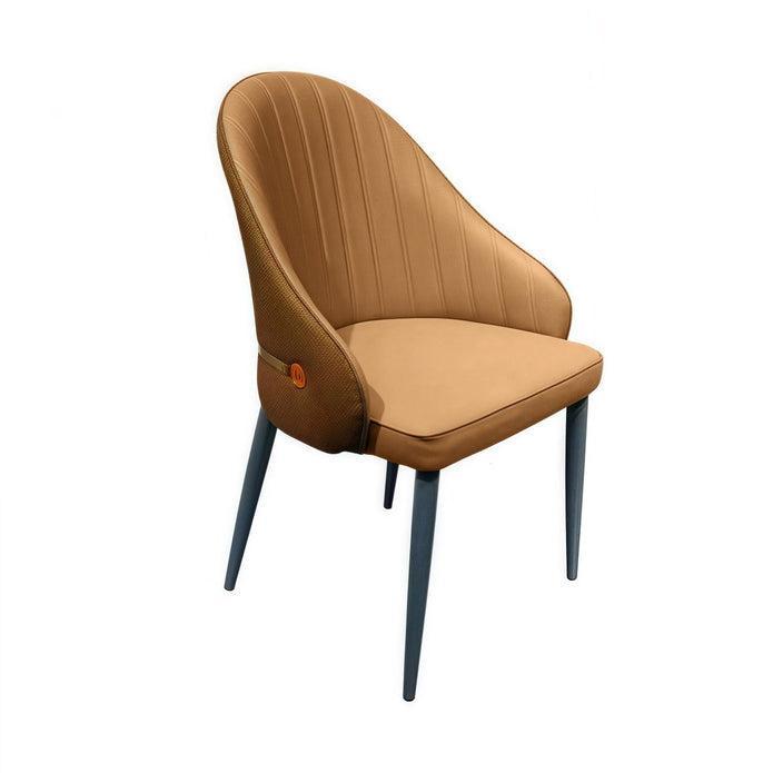 Mid Century Modern Faux Leather Dining Chairs Set