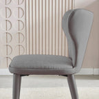 Modern Faux Leather and Flannel Accent Chair