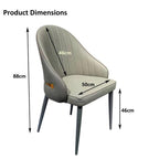 Mid Century Modern Faux Leather Dining Chairs Set