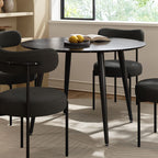 Elegant Marble Effect Round Dining Table