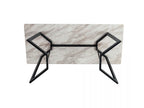 Elegant Rectangular Marble-Effect Dining Table