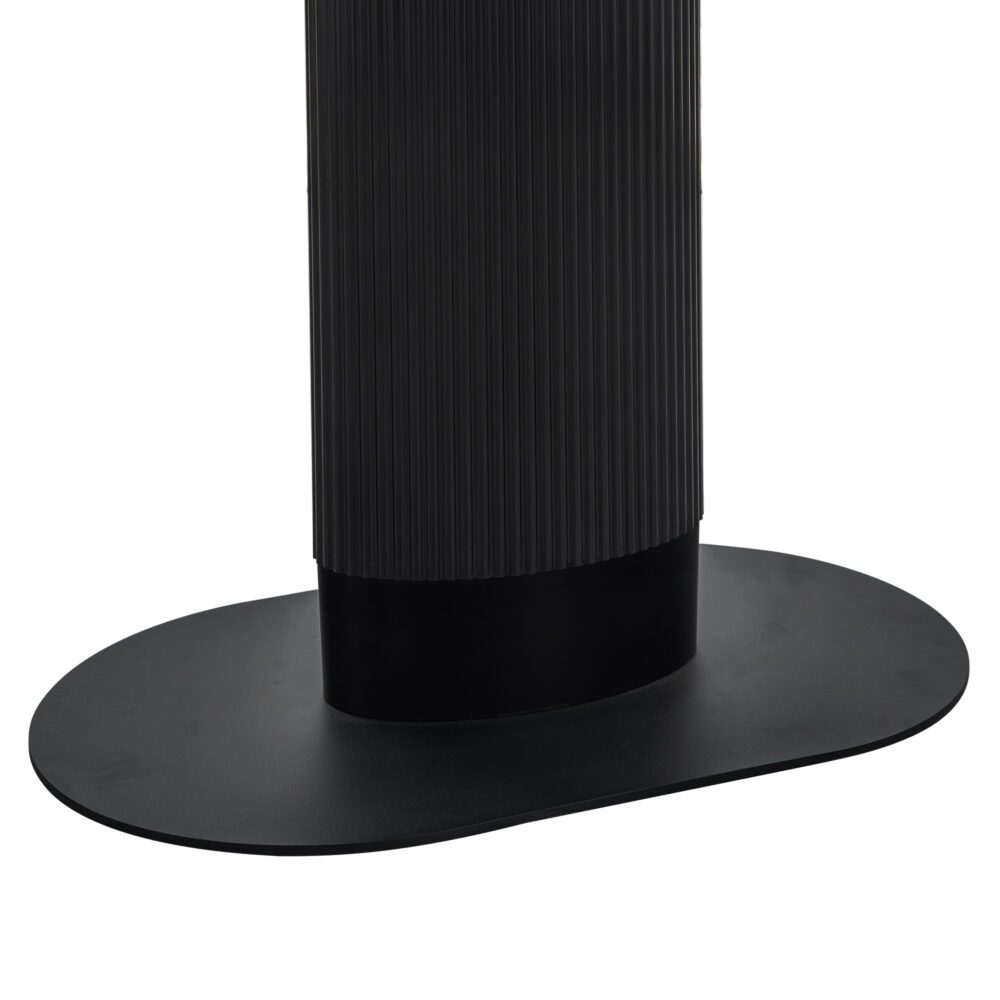 Elegant Black Oval Dining Table