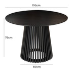 Sleek Silhouette Black Dining Table