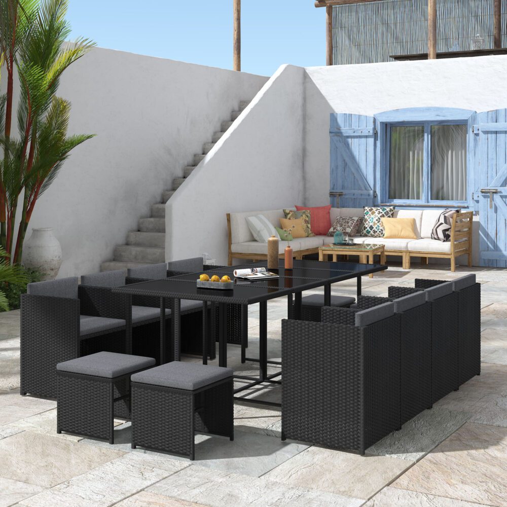 Bali 13PC Elegant Outdoor Dining Set