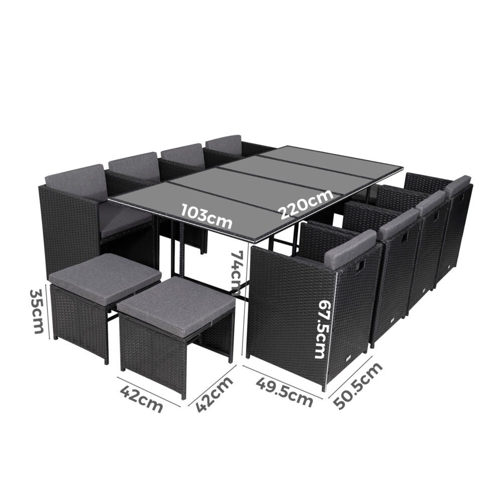 Bali 13PC Elegant Outdoor Dining Set