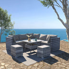 Elegant Grey 8-Piece Outdoor Dining Set