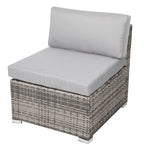 Elegant Grey 8-Piece Outdoor Dining Set