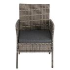2 Seater PE Rattan Outdoor Furniture Chat Set- Mixed Grey