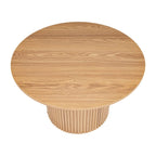 Luxe Ribbed Wooden Coffee Table