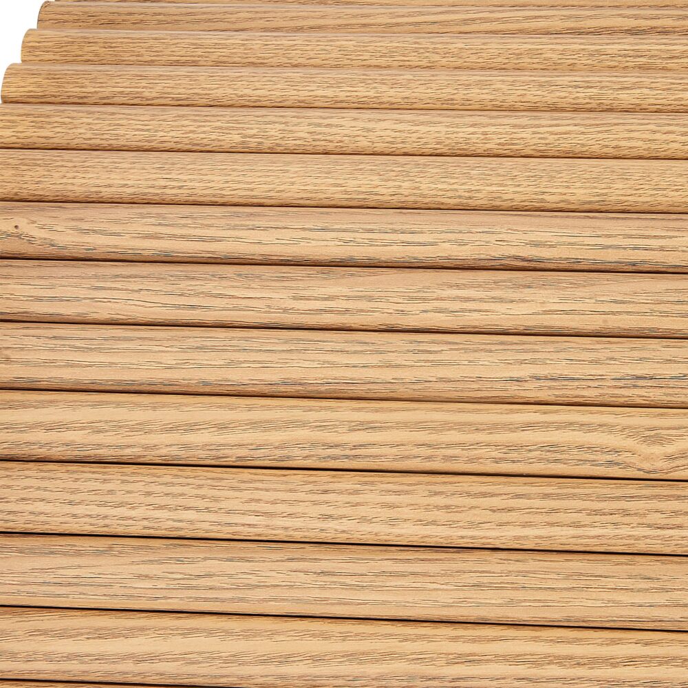 Luxe Ribbed Wooden Coffee Table