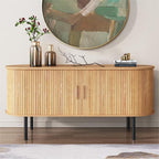 Ribbed Ripple Sideboard with Sliding Doors