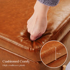 La Bella Brown PU Leather Storage Ottoman