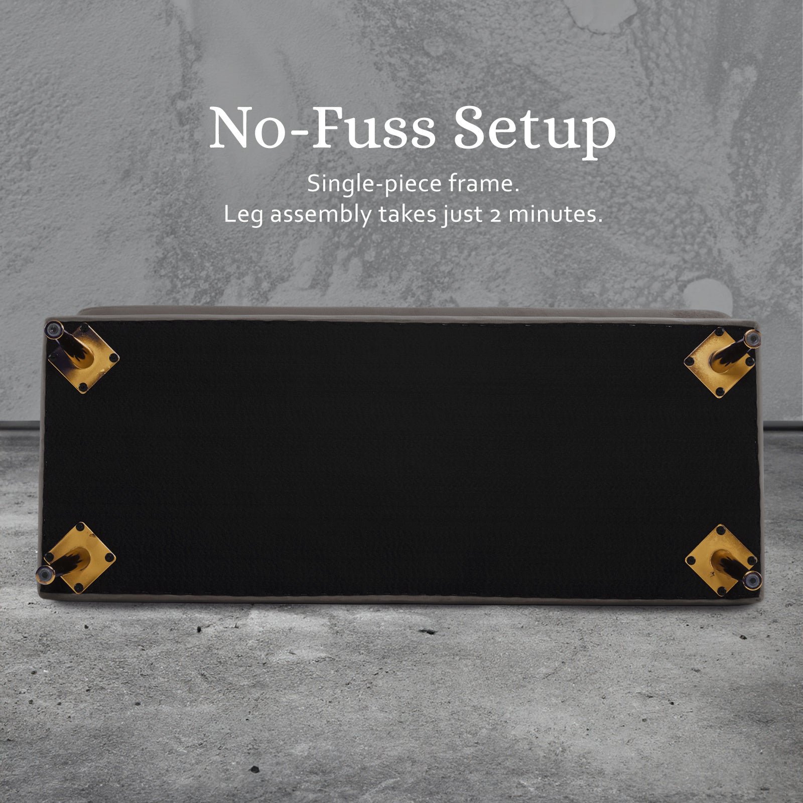 La Bella Grey Velvet Storage Ottoman