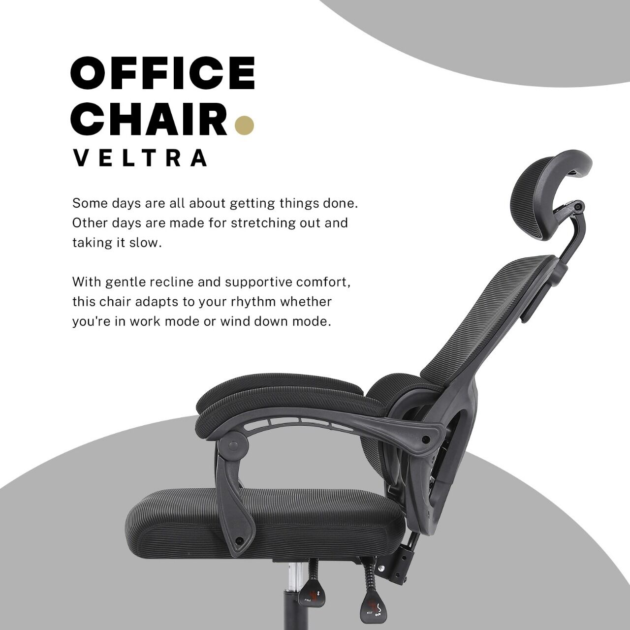 La Bella VELTRA Ergonomic Reclining Office Chair