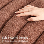 La Bella Ridge Arch Ottoman Stool - Chocolate Brown