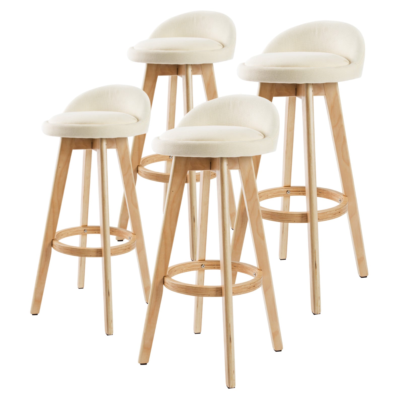 Leila Contemporary Wooden Bar Stool