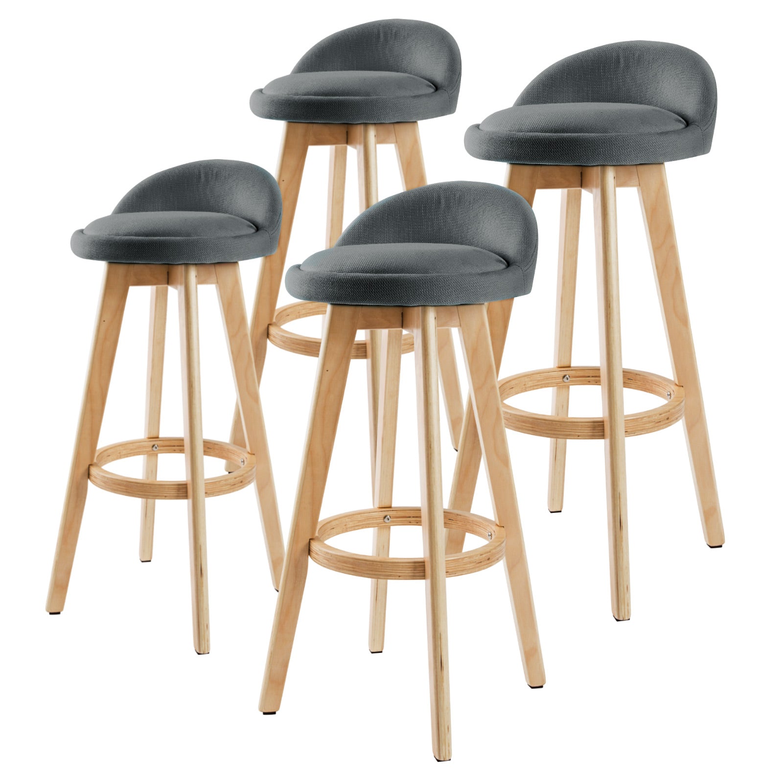 Leila Contemporary Wooden Bar Stool