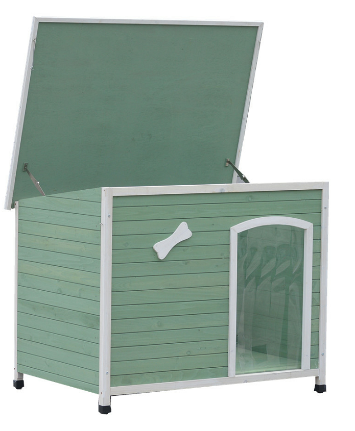 Medium Wooden Dog Kennel with Lift-Up Roof