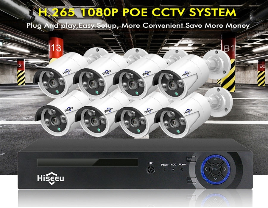 Hiseeu Advanced 8CH PoE CCTV System