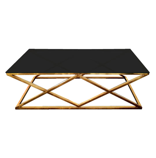 Alsea Modern Coffee Table with Metal Base