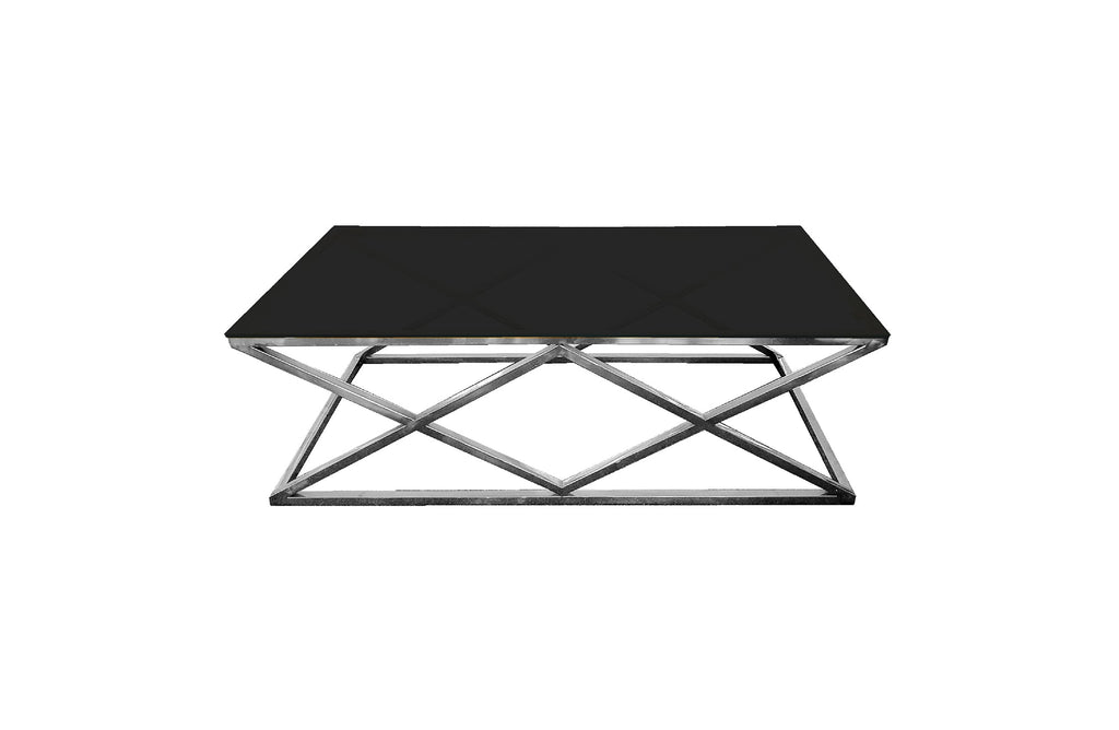 Alsea Modern Coffee Table with Metal Base