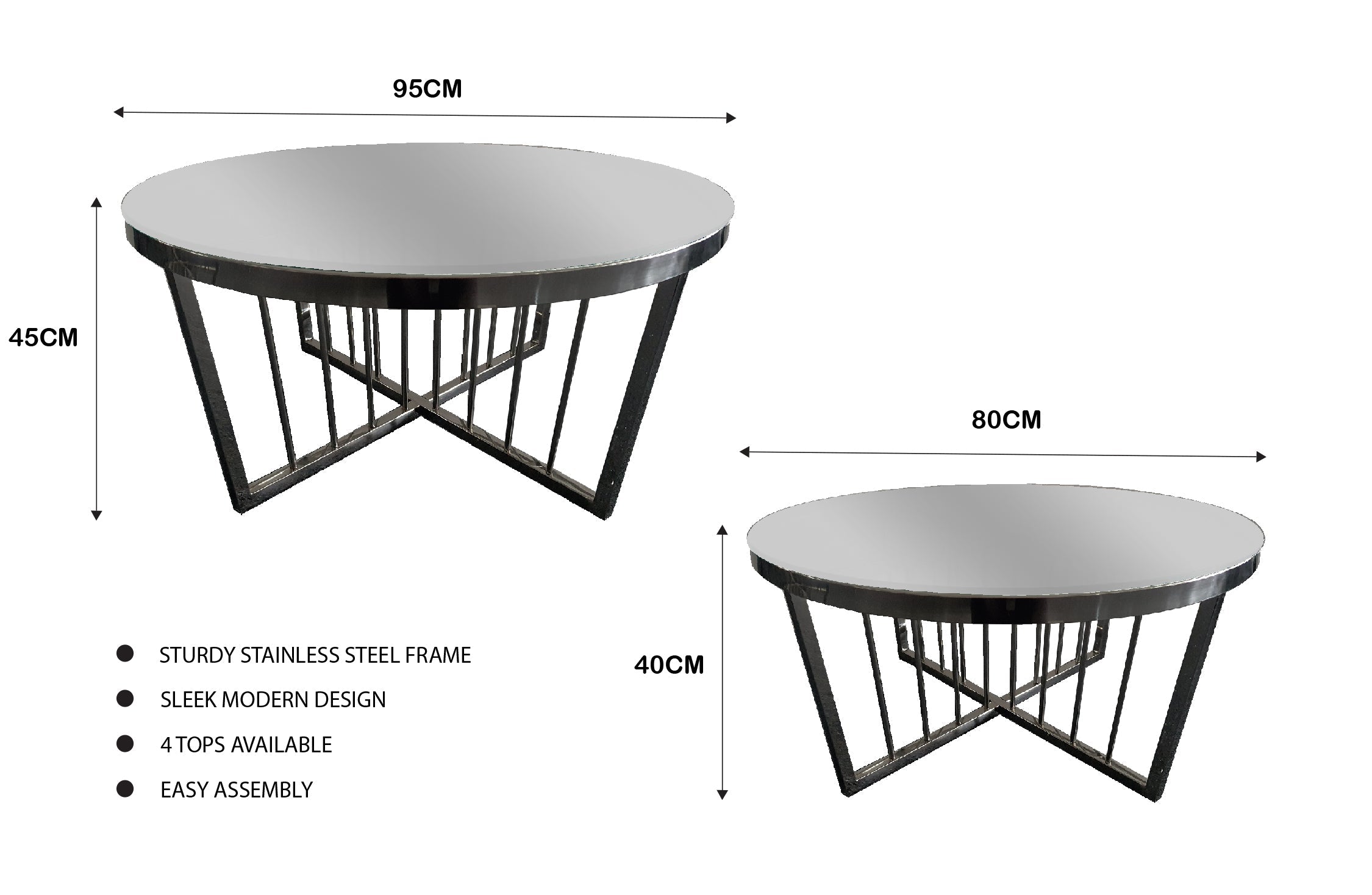 Elegance Versatile Coffee Table 80cm