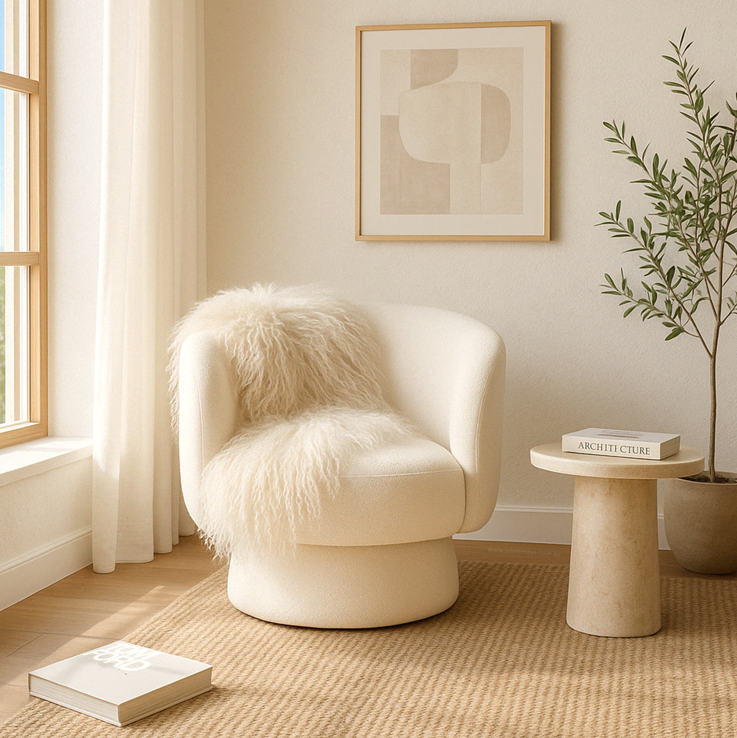 Celine Swivel Armchair by Interior Ave - Modern Elegance in Various Colors