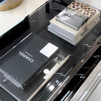 Vogue Coffee Table - Black Marble & Glass