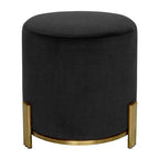 Apollo Velvet Ottoman - Luxe Black Accent