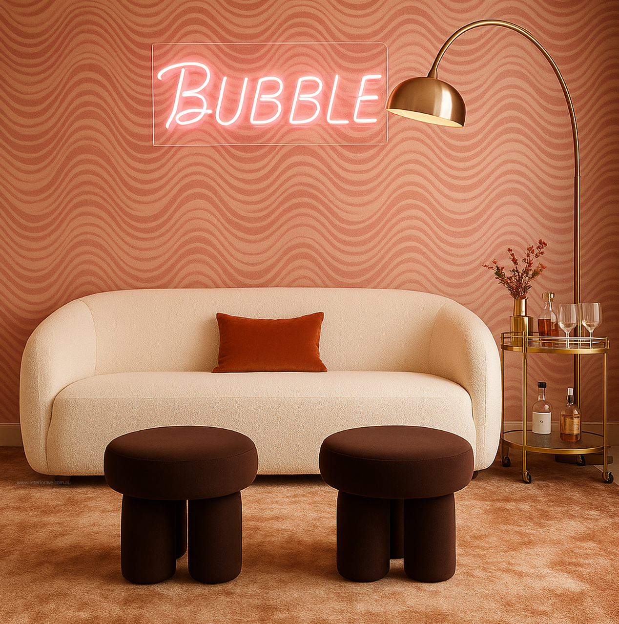 Bentley Luxe Upholstered Accent Ottoman