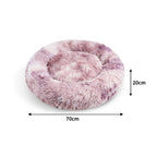 Calming Faux Fur Round Pet Bed