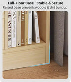 2x bedside table set light wood grain drawers metal slides bedroom furniture