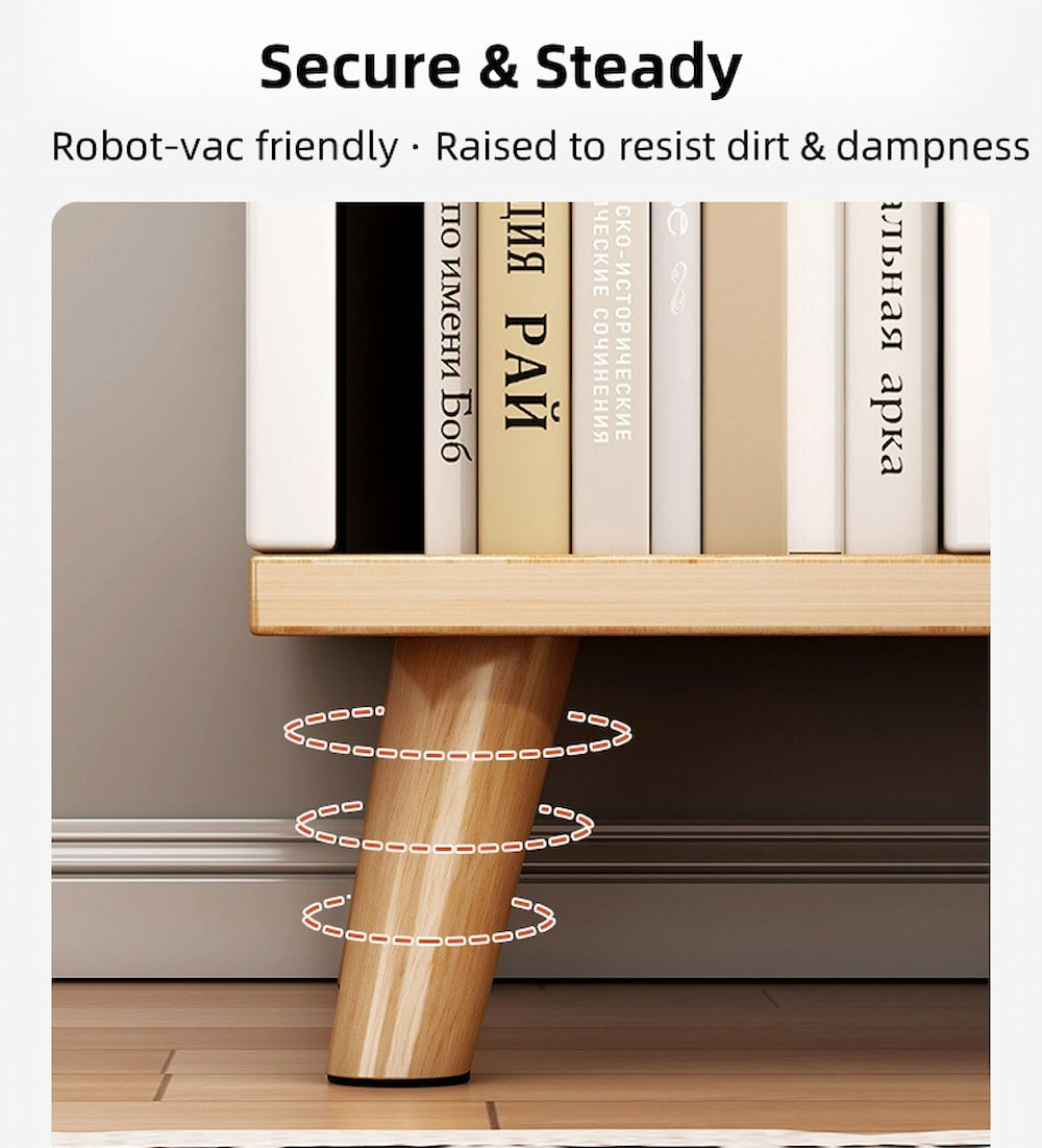 2x bedside table set wooden drawer natural white wood grain furniture