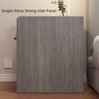 Modern Nightstand Light Gray Wood Grain Safety Tray Storage White Drawer 48cm