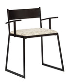 Elegant Black Metal Dining Chairs - Set of 2