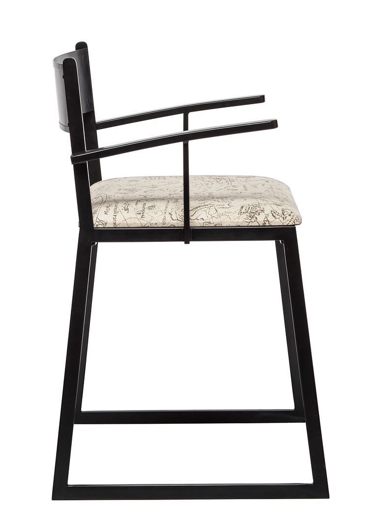 Elegant Black Metal Dining Chairs - Set of 2